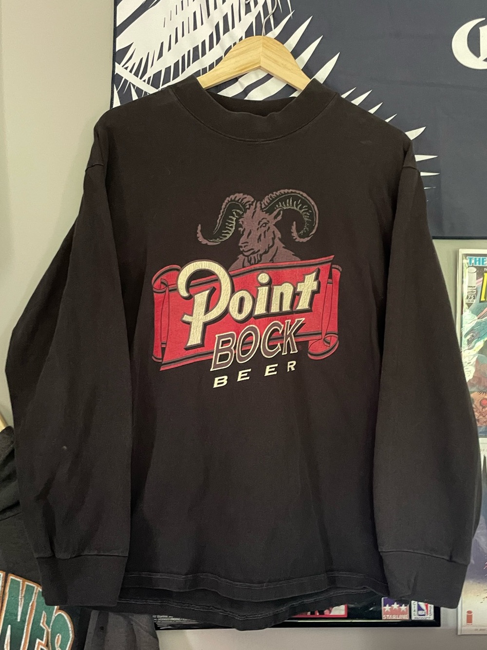 Vintage Point Bock Beer Black Graphic Sweatshirt